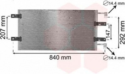 VAN WEZEL 43005314 -  Конденсатор, кондиционер